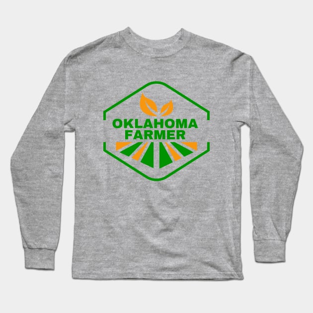 Oklahoma Farmer Long Sleeve T-Shirt by MtWoodson